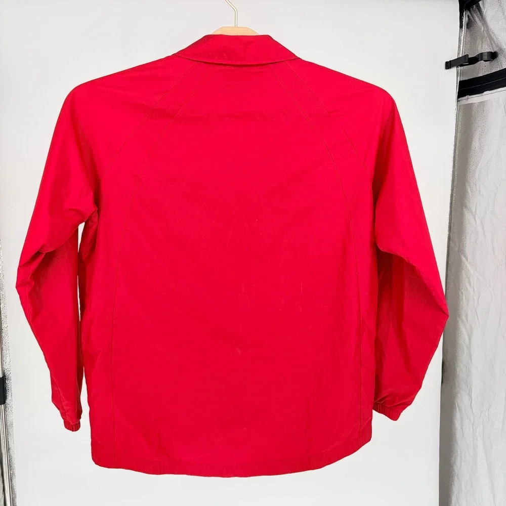 Jordan Coaches Jacket Large Red Jumpman Snap Front Raglan Streetwear